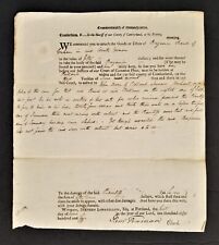 1805 antique LEGAL WRIT cumberland portland ma Benj RAND signed FREEMAN Patriot picture