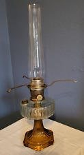 Aladdin Clear Over Amber Oil Lamp NuType Model B, Remarkable Condition picture