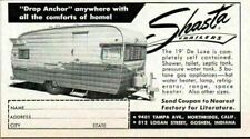 1961 Print Ad Shasta Travel Trailers Drop Anchor Northridge,CA, Goshen,IN picture
