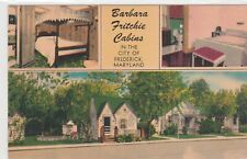 Motel Barbara Fritchie Cabins. Postcard c1945 Frederick, Maryland picture