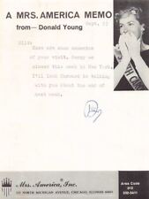 Donald Young Miss America Pageant South Carolina Autograph Signed Letter picture