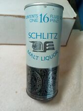Schlitz malt liquor  Half Quart   16oz pull  tab beer can , EMPTY picture