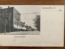 Cuyahoga Falls, Ohio - Front Street Businesses Vintage Postcard, real photo picture
