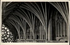 RPPC England Exeter Cathedral Nave Roof ~ real photo postcard  sku053 picture