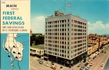  Postcard Main Office First Federal Savings St Petersburg FL Florida       G-840 picture
