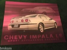 MINT CHEVROLET 2001 CHEVY IMPALA LS PACKAGE ORIGINAL  POSTER NEW (10-B) picture