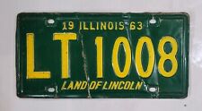 ILLINOIS License Plate 🔥FREE SHIPPING🔥 LT 1008 ~ VINTAGE 1963 W/CREASE picture