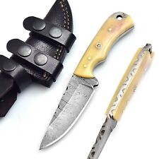AA Knives 7 Inches Handmade Damascus Steel Hunting knife with Camel Bone Handle picture