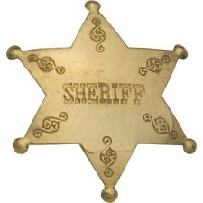 Old West Sheriff Star Antique Brass picture