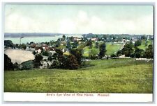 1915 Birds Eye View Lake Houses Roads Trees Of New Haven Missouri MO Postcard picture