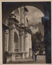 RARE GUATEMALA STREET SCENE PAN AM AIRWAYS ADVERTISING ORIG 1930s Photo 203 picture