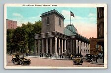 Massachusetts MA Boston Kings Chapel Postcard POSTED picture