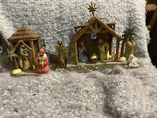 Resin 14pc Nativity Scene Christmas Decor Religious Read picture