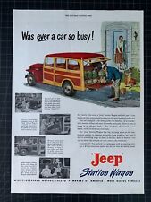 Vintage 1948 Jeep Station Wagon Print Ad picture