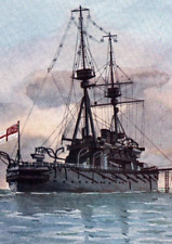 Royal Navy Battleship HMS Agamemnon Buch Art Rare - c1910s picture
