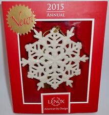 LENOX 2015 SNOW FANTASIES SNOWFLAKE Christmas Ornament Porcelain H60 picture