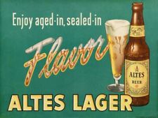 Altes Lager Beer of Detroit - FLAVOR NEW Metal Sign: 9x12
