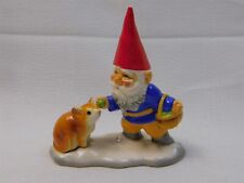 Vtg Gorham Unieboek Gnome & Mouse Ceramic Figurine 1980 picture