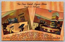 Pine Board Liquor Store Omaha Nebraska Multi View Linen Vintage UNP Postcard picture