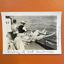 VINTAGE PHOTO Fishing At Fort Lauderdale Florida 1940S Shirtless Men Gay Int picture