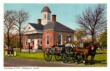 Williamsburg VA Virginia Courthouse of 1770 Street View Linen Postcard picture