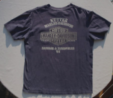 Harley-Davidson Men's T-Shirt Dark Purple S/Sleeve Sz: L Monroe & Janesville, WI picture
