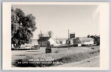Rosholt South Dakota Ed's & Ev's Resort Hamms Sign Real Photo Postcard RPPC 1957 picture