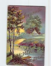 Postcard Countryside Nature Scene Embossed Card picture