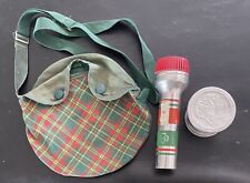 Vintage 1960’s GIRL SCOUT CAMP ITEMS-WORKING FLASHLIGHT-FOLDING ALUMINUM CUP picture