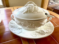 Soup Tureen with Lid Platter & Ladle Vintage Made in Italy by ELIOS - EUC picture