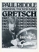 1981 Print Ad of Gretsch Drums w Paul Riddle of Marshal Tucker Band picture