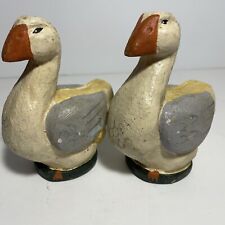 1994 House of Hatten Noah's Ark Two By Two Set of 2 Geese (4”) picture