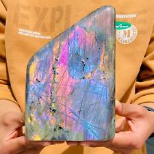 4.41LB Large Amazing Natural Purple Labradorite Quartz Crystal Specimen Healing picture