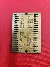 Vintage Giftcraft USA Providence RI Metal Grocery Shopping List Reminder Brass picture