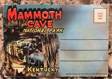 Vintage Mammoth Cave Linen Postcard Folder - 18 Views  - 1947 Curt Teich picture