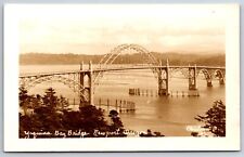 Newport Oregon~Yaquina Bay Bridge~1950s RPPC picture