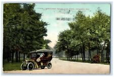 c1910's Driveway Douglas Park Car Chicago Illinois IL Posted Antique Postcard picture
