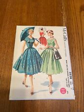 VTG 1955 McCALL'S  V Neck Nipped Waist Bouffant Dress picture