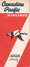 Canadian Pacific Airlines timetable 1953/09/28 picture