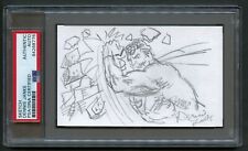 Dennis Janke signed autograph auto 3x5 w/ Original Superman Sketch PSA Slabbed picture