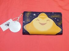 2023  Loungefly Disney Parks STAR Flap Wallet ~ Glow in the Dark ~ Wish New picture