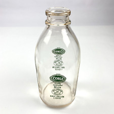 Coble Dairy Laboratory Controlled Milk Bottle Lexington NC Half Gallon Glass VTG picture