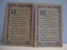2 Antique I'm Longing For You, Dear Geo N. Alsop Poem Post Cards 1909 Unposted picture