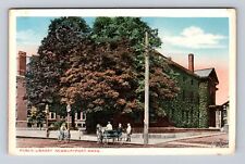 Newburyport MA-Massachusetts, Public Library, Antique, Vintage Souvenir Postcard picture