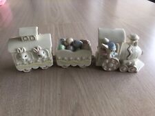 Lenox Occasions Easter Train Set of 3 Figurines Bunnies 814175 Porcelain picture