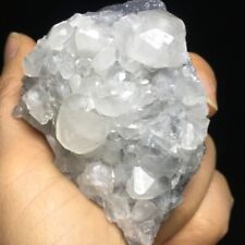 122g Natural Diamond Fluorescent Calcite Crystal Cluster Mineral Specimen picture