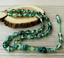 REAL Tightening Amber Islamic Prayer 33 beads, Tasbih, Misbaha, Tasbeeh, 11x7mm picture