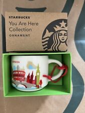Starbucks 2oz LONDON England You Are Here YAH mug Ornament Espresso Cup Mini NIB picture