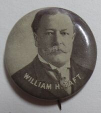 1908 William Howard Taft Presidential Campaign Pin with Name Below & Back Paper picture