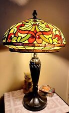 EXC COND-Gorgeous Victorian Dale Tiffany Stained Glass Lamp(stained Glass Panel) picture